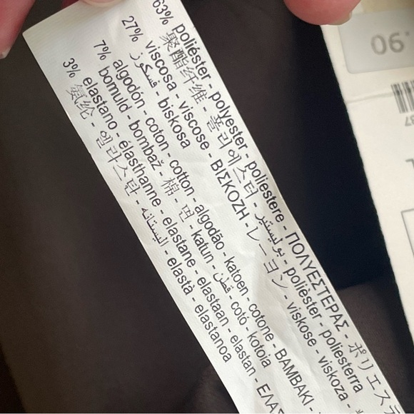 NWT Zara Pencil Maxi Side Slit Brown Skirt Ruched Zip Size XL Resort Cruise - Picture 7 of 13